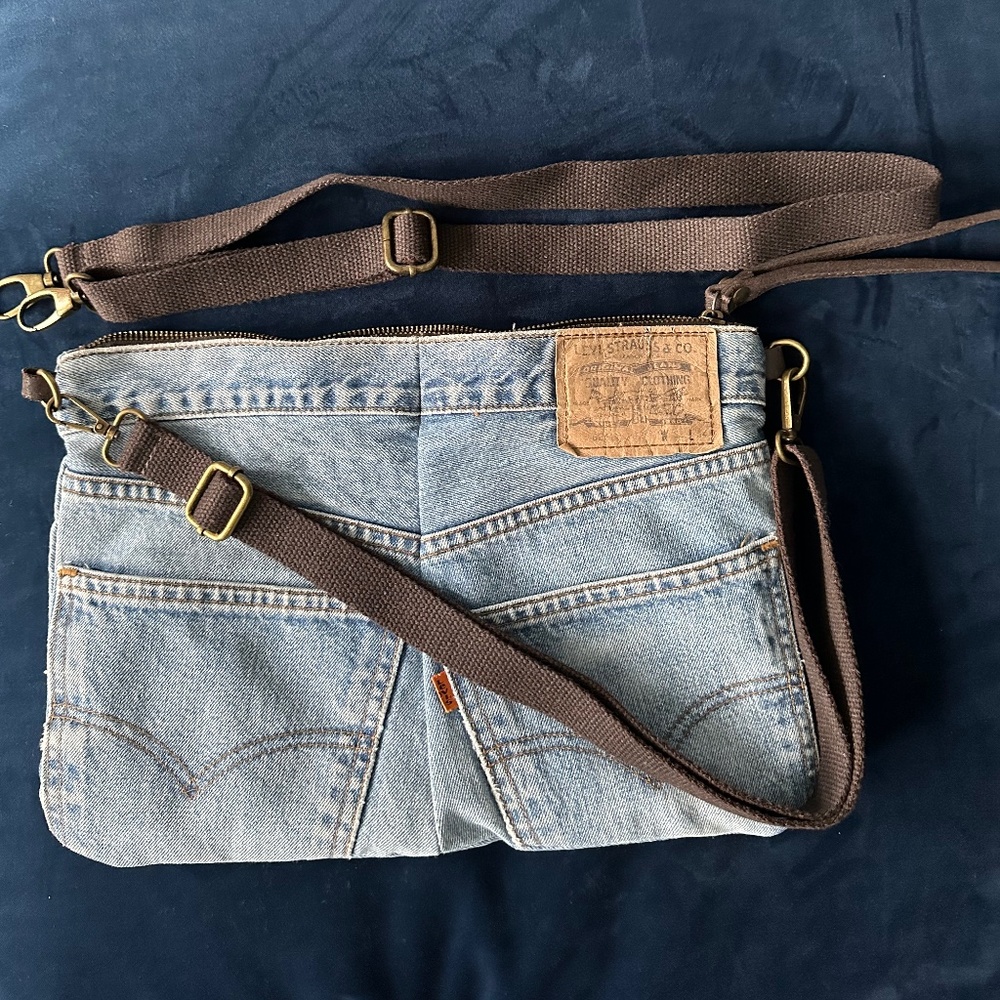 Vintage Denim Crossbody Purse